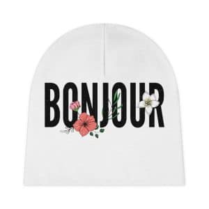 Baby Beanie (AOP) - Bonjour