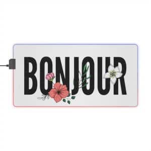 LED Gaming Mouse Pad - Bonjour